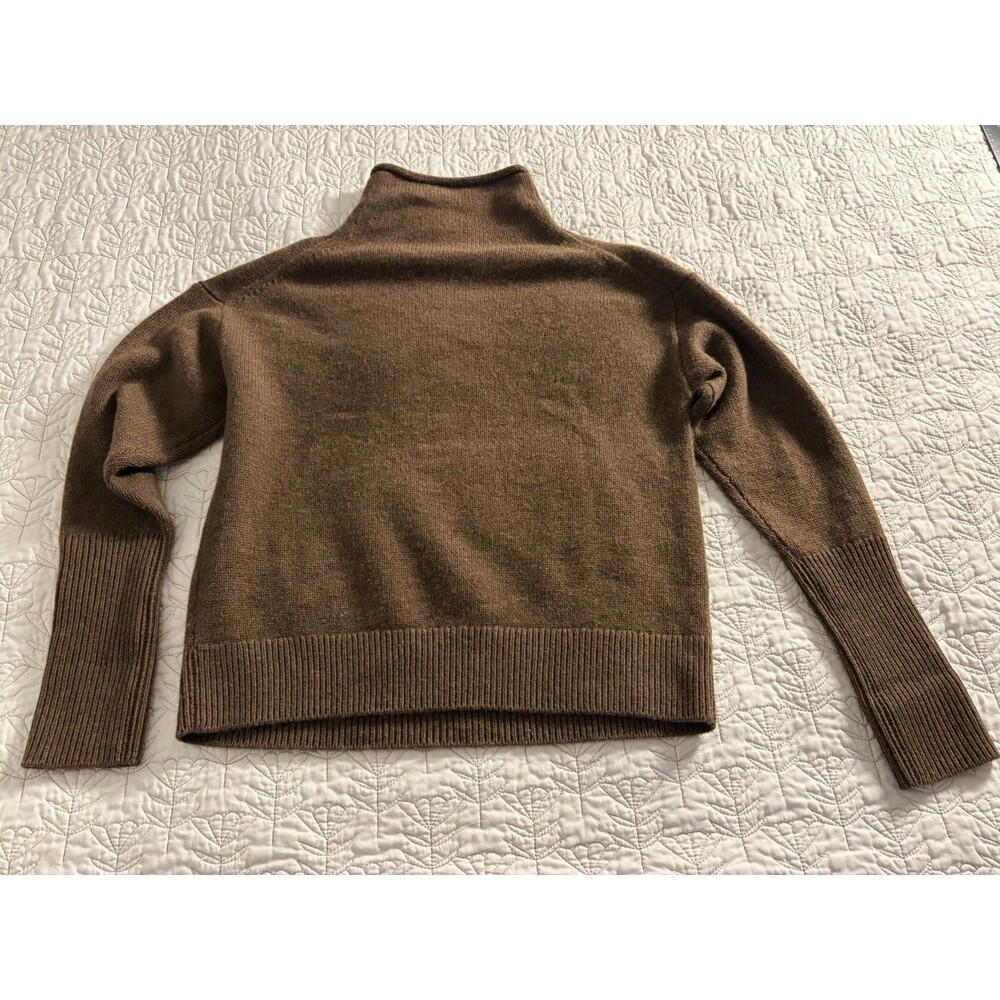Wilfred Aritzia Cyprie 100% Cashmere Mock Neck Mocha/Brown Sweater M